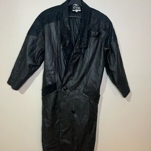 Black Leather Trench